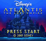 Atlantis - The Lost Empire (USA, Europe) Title Screen